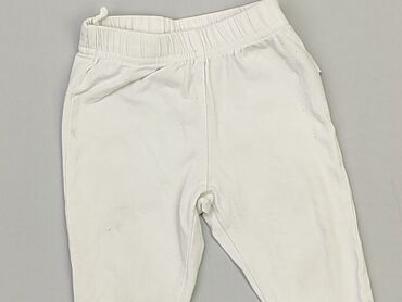 białe spodnie cargo: Legginsy, 9-12 m, stan - Zadowalający