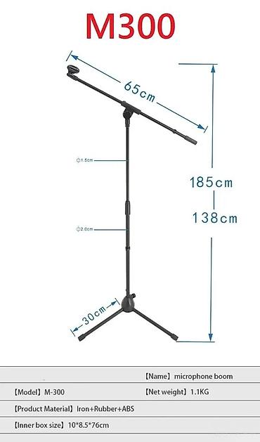 Zvučnici, slušalice i mikrofoni: STALAK ZA MIKROFON EXTRA | U kompletu sa držačem za mikrofon — 6