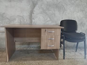skaf ucuz: Ofis dəsti – iş masası və 2 ədəd stul - Masanın materialı: ağac — 3