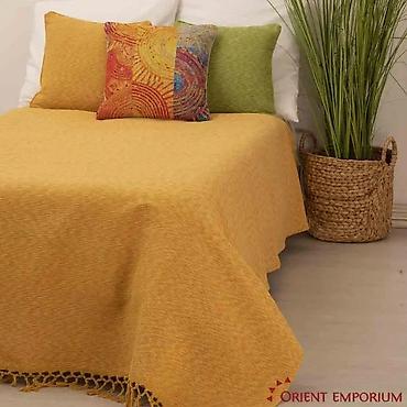 Ćebad i pokrivači: Prekrivač za krevet – jednostavan tkan, sa resama na ivicama - — 3