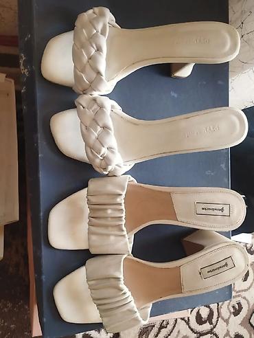 şlapa: Qadın ayaqqabıları – müxtəlif modellər - Yaşıl süet peep-toe — 8