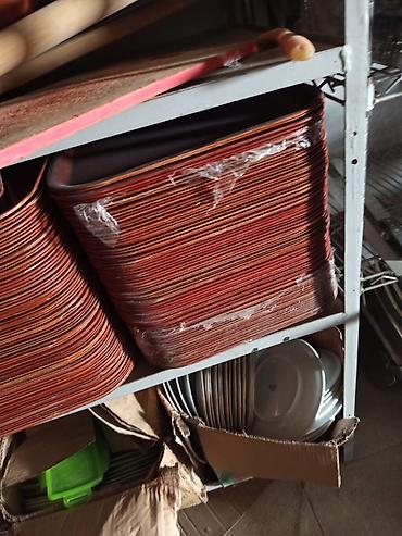 plastik gul qablari: Nahar dəsti, rəng - Qəhvəyi, Metal — 1