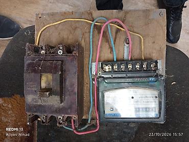 bar sayğacları: Üç fazalı elektrik sayğacı və avtomat paketi - Model: Energomera — 1