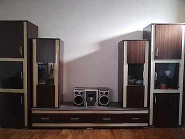 Qonaq otağı üçün modul mebel dəsti - Rəng və material: tünd