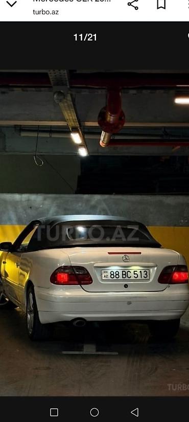 mesok satisi: Mercedes-Benz CLK Cabriolet – ağ eksteryer, parlaq qırmızı dəri — 5