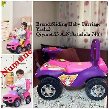 Детские электрокары: Brend:Sliding Baby Carriage
Yash:3+
Qiymet:55 AzN(Satishda 74$) — 5
