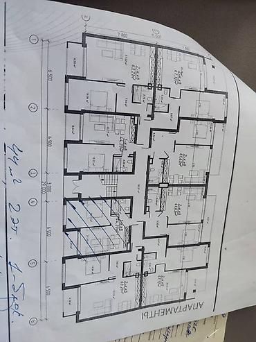 каракол недвижимости: 2 комнаты, 44 м², 2 этаж, ПСО (под самоотделку) — 2