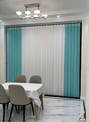 perde dekorları: Mətbəx və qonaq otaqları üçün hazır tikiş pərdə dəstləri - Model — 4