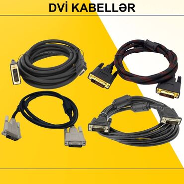 Kompüter ehtiyyat hissələri: DVİ Kabellər ⭐DVİ D to DVİ D (24+1pin) 1,5m 1080P 60HZ – 10 AZN ⭐DVİ D