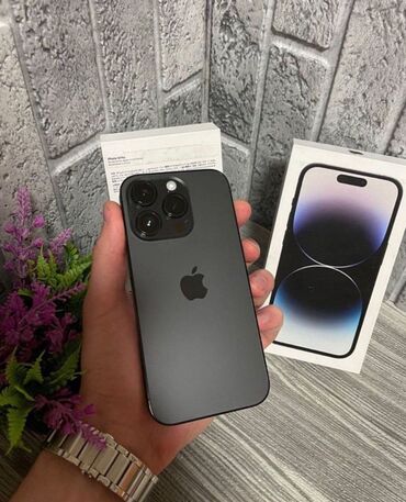 телефон ош айфон: IPhone 14 Pro, Б/у, 128 ГБ, Черный, Наушники, Зарядное устройство, Защитное стекло, 87 %