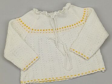 biały krótki sweterek: Sweter, 6-9 m, stan - Bardzo dobry