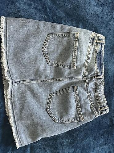mini yubka: Denim mini yubka - Material: klassik denim (cins parça), azacıq — 2