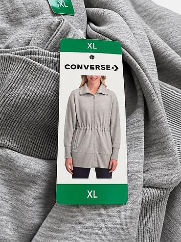 Толстовки, худи: 🤍 Женская толстовка Converse 🤍 Оригинал Удлинённая модель с высоким — 4