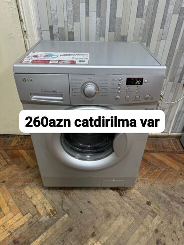 2 ci əl paltaryuyan: Paltaryuyan maşın LG, 6 kq, İşlənmiş, Avtomat, Ünvandan götürmə, Ödənişli çatdırılma