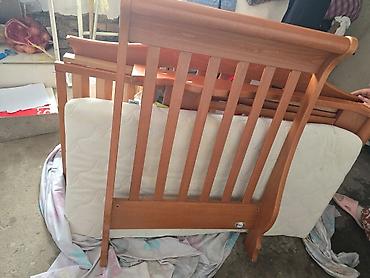 bunk bed: Детский комплект: стульчик для кормления + деревянная кроватка с — 3