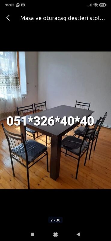 Masa və oturacaq dəstləri: Masa ve oturacaq destleri stol stul Stol stul stul stol oturacaq — 28