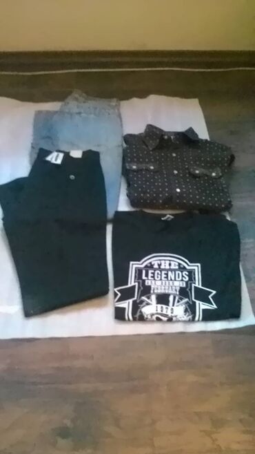 Ostala muška odeća: Paket odeće za samo 5 evra orprilike m veličina. nove crne pantalone — 3