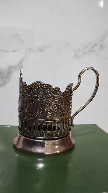 icki: Məhsul: Metal stəkanaltı (podstakannik), qab qaldırıcı saplı Təsvir — 2
