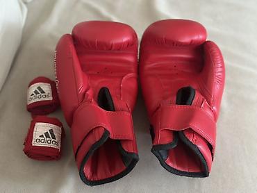 İdman və istirahət: Adidas boks dəsti – əlcək və bintlər - Brend: Adidas - Rəng: qırmızı — 2