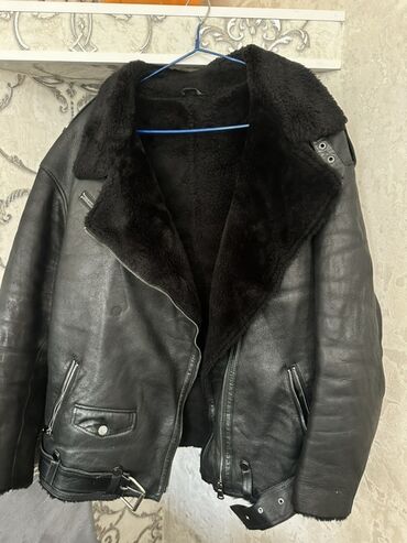 шым оптом: Дублёнка косуха из натуральной овчины (shearling), цвет черный