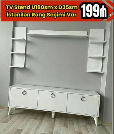 kontakt home tv stend: Yeni, Düz TV altlığı, Polkalı, Laminat, Azərbaycan