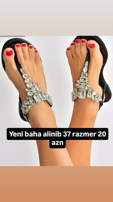 Basanoşka və səndəllər: Asos, Ölçü: 37, rəng - Qara, Yeni
