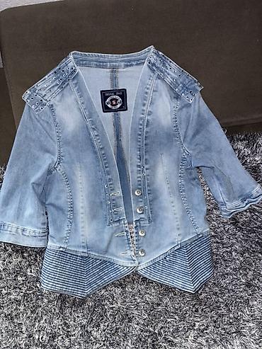 Kožne jakne: Ženska teksas jakna/blejzer – NESSAL Jeans, veličina XL - Svetloplava — 12
