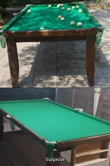 bilyard stolu: Bilyard satilir qiymət 380 man üstünde verilir 2 kir daşlar üçbucağı — 1