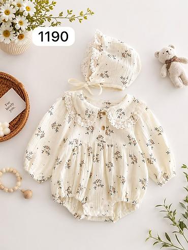 Боди: Детский ромпер-поло HOME BABY - Модель: короткий ромпер с отложным — 9
