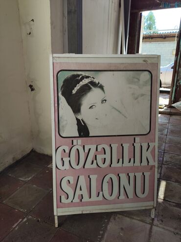 Торговые весы: Portativ “Gözəllik Salonu” reklam lövhəsi - İki tərəfli A-şəkilli