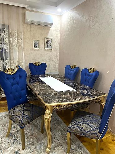 2ci el dolablar: Qonaq otağı üçün, İşlənmiş, Açılmayan, Dördbucaq masa, 6 stul — 1