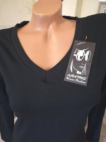 Bluze: XL (EU 42), Pamuk, Jednobojni, bоја - Svetloplava — 7