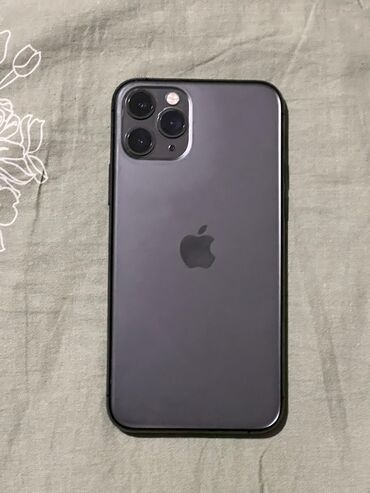 Apple iPhone: IPhone 11 Pro, Б/у, 64 ГБ, Blue Titanium, Наушники, Зарядное устройство, Защитное стекло, 73 %