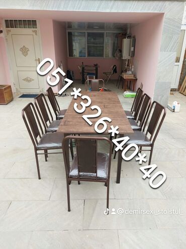 Masa və oturacaq dəstləri: Kafe, yeməkxana və ev üçün masa-stul dəstləri Məhsul təsviri: - — 28
