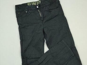 spodnie bershka jeansy: Spodnie jeansowe, H&M, 13 lat, 158, stan - Bardzo dobry
