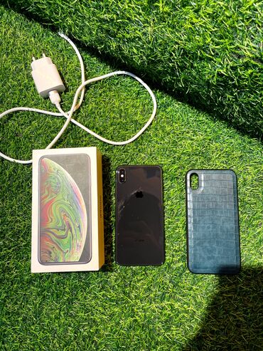 айфон 12 про макс цена в бишкеке 256 гб: IPhone Xs Max, Колдонулган, Space Gray, Заряддоочу түзүлүш, Каптама, Куту, 78 %