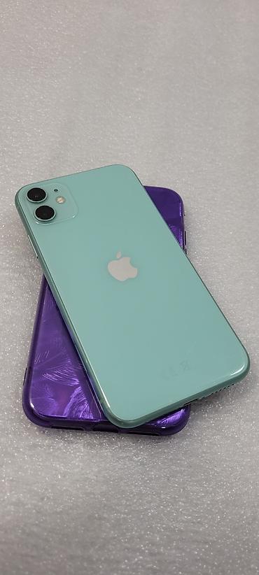 Apple iPhone: IPhone 11, Б/у, 128 ГБ, Зеленый, Чехол, 73 % — 10