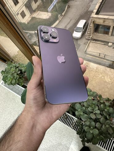 iphone 14 pro max qiymeti: IPhone 14 Pro Max, 256 ГБ, Deep Purple, С документами, Отпечаток пальца, Face ID