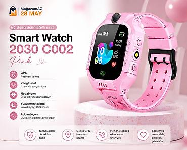 smart saat: Kateqoriya: Smart saatlar Uşaq üçün ağıllı saat C003 Pink Brend — 1