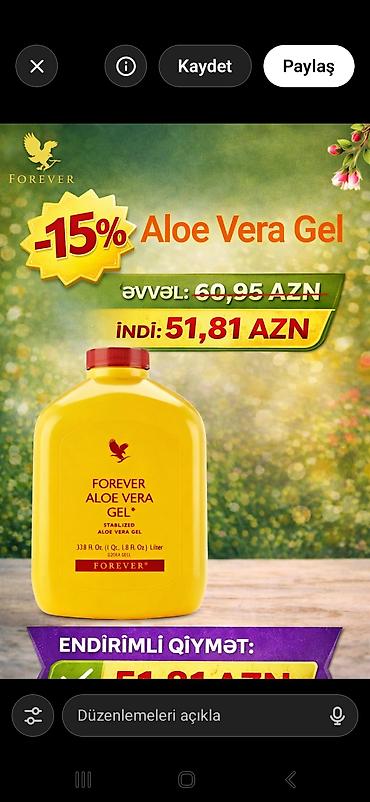 forever: Forever Living məhsulları – 15% endirimlə! Aloe Vera Gel (1 litr, 338 — 1