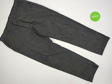 mika second hand: Męskie spodnie materiałowe, grafitowe w drobny wzór — 2