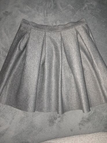 duge elegantne suknje: S (EU 36), M (EU 38), Mini, bоја - Siva