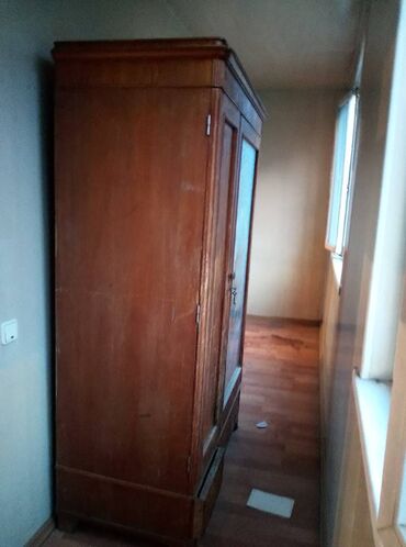 шкаф для дома бу: Кийим салуучу шкаф, Колдонулган, Түз, Жыгач