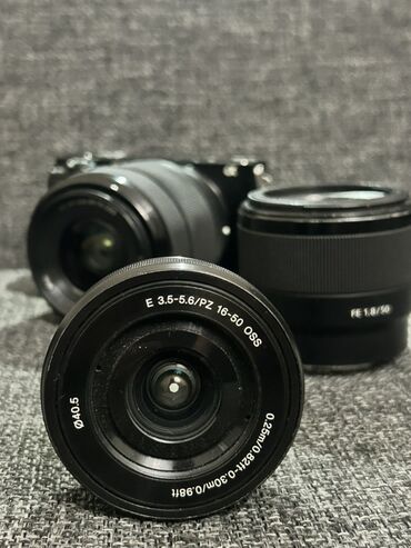 Fotokameralar: 16-50mm, 50mm 1.8 28-70mm lens 1. Sony A6000 kamera gövdəsi 2. Sony -da lalafo.az — 6 Fotokameralar: 16-50mm, 50mm 1.8 28-70mm lens 1. Sony A6000 kamera gövdəsi 2. Sony — 6
