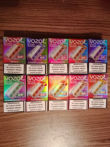 irşad telecom saatlar: Vozol Star 40000 birdəfəlik vape cihazları Xüsusiyyətlər: - 40K puffs