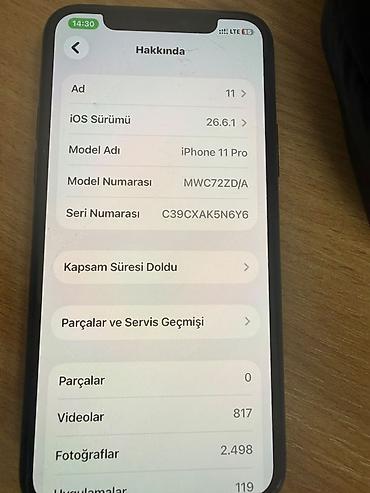 cekilis iphone 11: IPhone 11 Pro, 256 GB, Qara, Face ID — 2