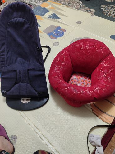 бебе: Балдар үчүн шезлонг, Термелген отургуч, Башка материал, түсү - Көк