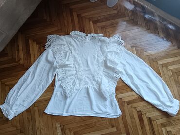 springfield ženske košulje: L (EU 40), Single-colored, color - White