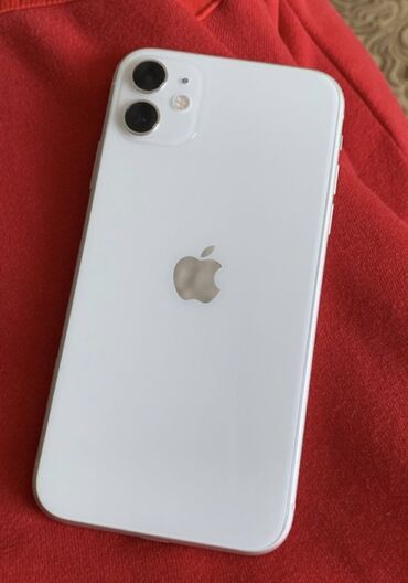 айфон 7 купить в бишкеке: IPhone 11, Б/у, 128 ГБ, Белый, Чехол, 92 %