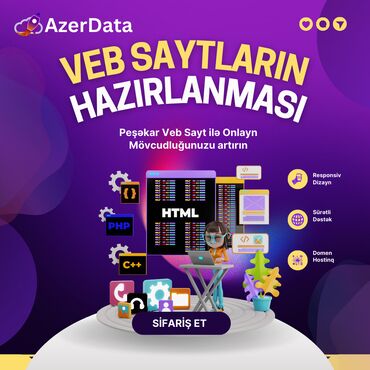 veb vatsap: SEO, Veb saytların hazırlanması | Domen, Hosting